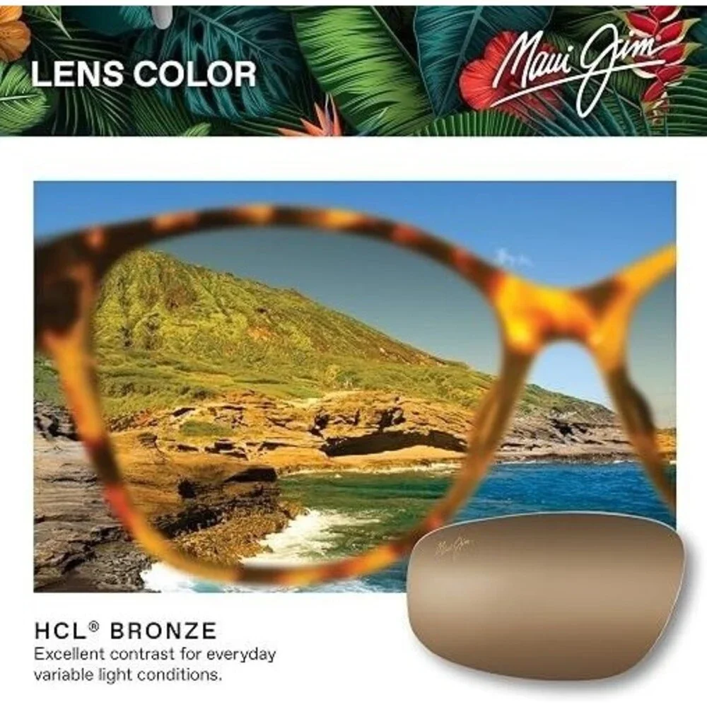 Maui Jim Ka'ouo AF 625 10 Gold Havana Frame + HCL Bronze Polarized Sunglasses